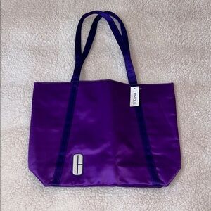 Clinique Purple Canvas Totes with Spacious Design